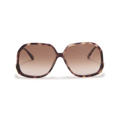 Chloé Wavy Sunglasses In Brown