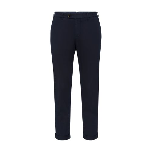 Brunello Cucinelli Dyed Cotton Gabardine Pants In Black