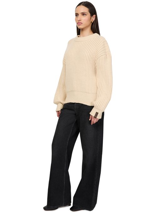LOUIS VUITTON Elbow Patch Ribbed Pullover