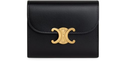 CELINE Triomphe小号亮泽牛皮革钱包