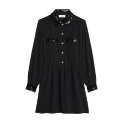 ワンピース CELINE | MINI DRESS IN COTTON POINTELLE 2AE9S844X.01OW Women's Mini dress in cotton pointelle | CELINE | 24S