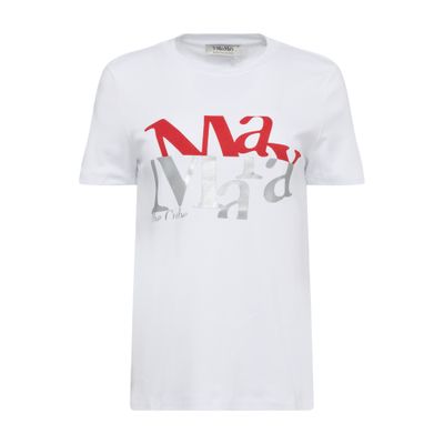 's Max Mara Gilbert Logo Printed Jersey T-shirt In Bianco Ottico