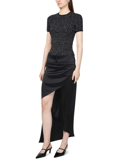 COURREGES Infinity Heritage satin skirt