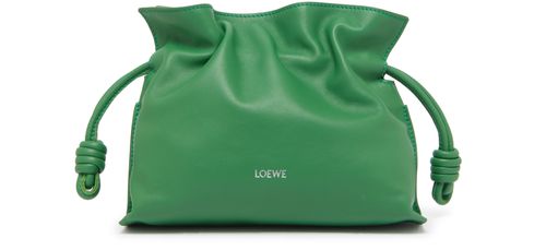 LOEWE Flamenco rabbit detail mini nappa calf leather clutch