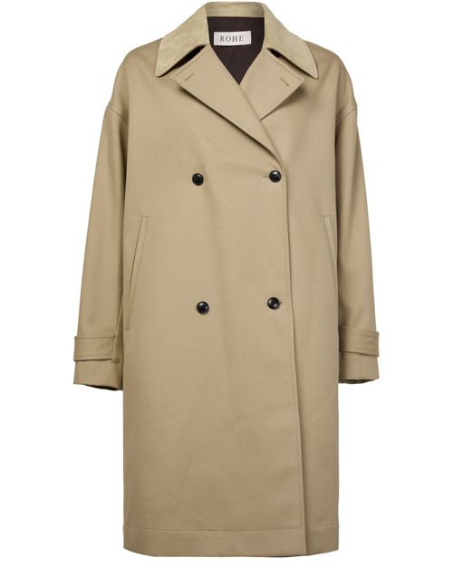 ROHE Garden Coat mit Wildlederkragen