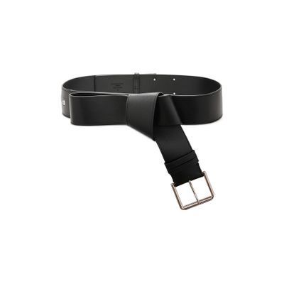 Givenchy Windsor 5 Mm Buckled Belt With Bow In Black