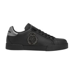 Men's Calfskin nappa Portofino sneakers with crown patch | DOLCE