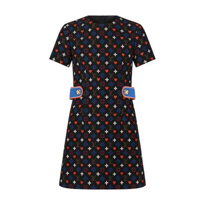 LOUIS VUITTON プリーツインサート ストレートカット ワンピース