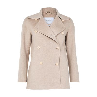 Max Mara Double-breasted Coat In Brown