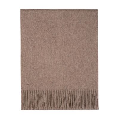 Bompard Classic Fringed Scarf In Yellow