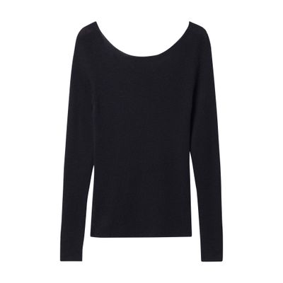 Bompard Low Back Sweater In Black