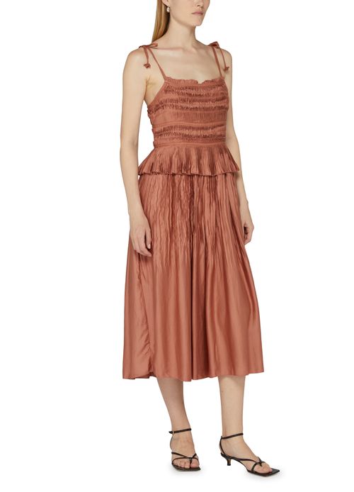 SEA NEW YORK Ramie poly satin tank dress