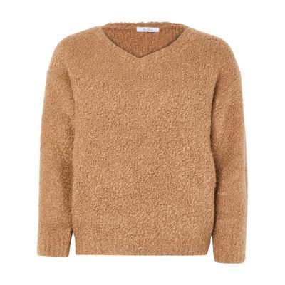 Max Mara Pantera Camel Hair And Silk Sweater In Nude