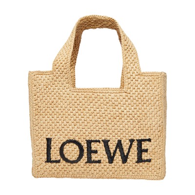 Loewe Small Tote Bag With Logo In Natural