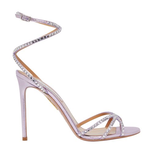 Shop Aquazzura Last Dance Sandals 105 In Petal_rose