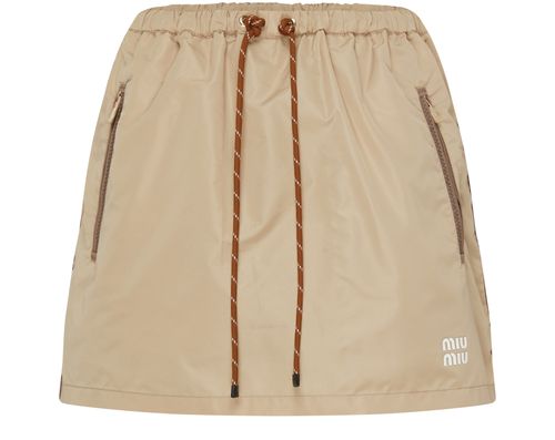 MIU MIU Short skirt in technical fabric