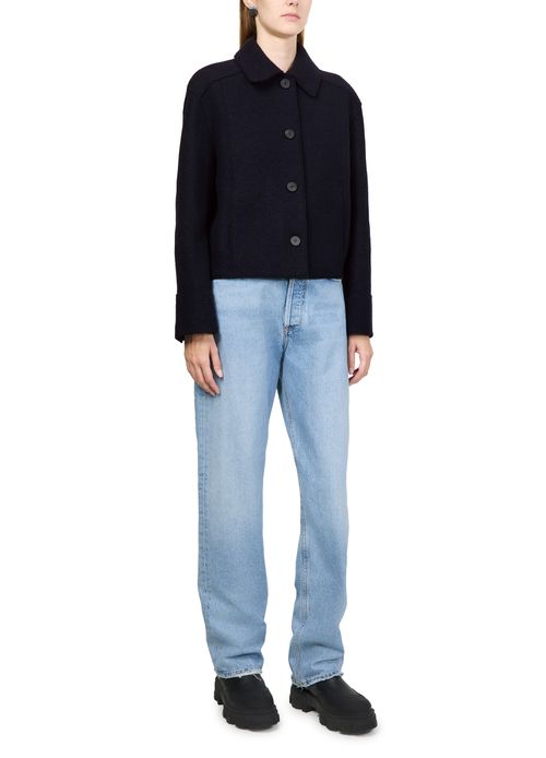 HARRIS WHARF LONDON Boiled wool short jacket