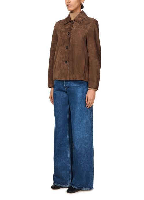 S MAX MARA Cloe shirt jacket in suede leather