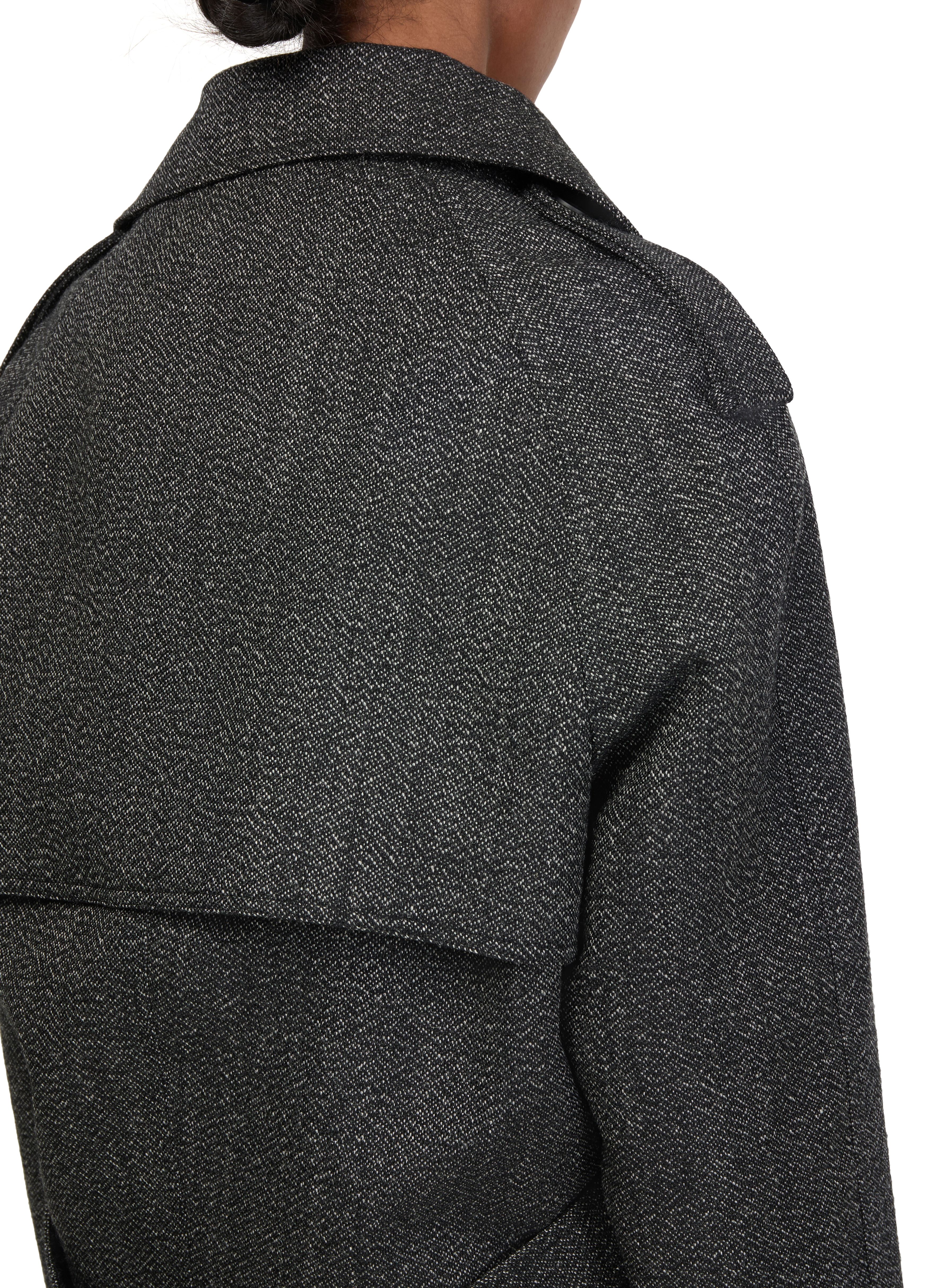 Oblique caviar wool coat thumbnail 5
