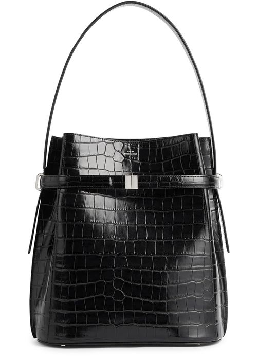 TOTEME Shoulder bag with crocodile-embossed belt strap