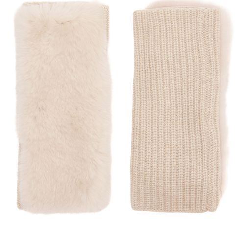 YVES SALOMON Rex rabbit fur mittens