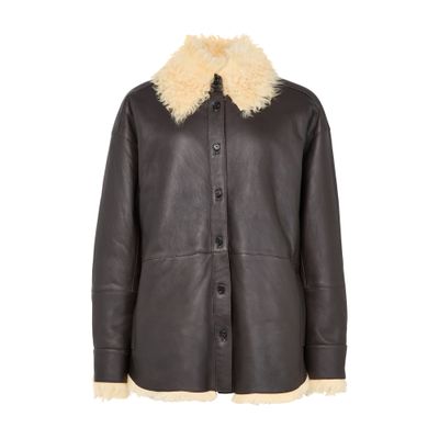 Shearling shirt jacket
