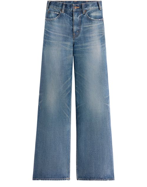 CELINE Flared surf jeans in union wash denim