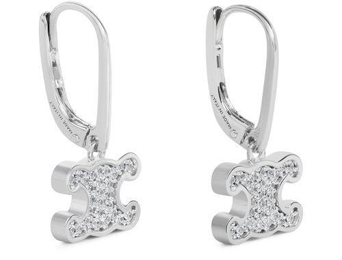 CELINE Triomphe rhinestone earrings