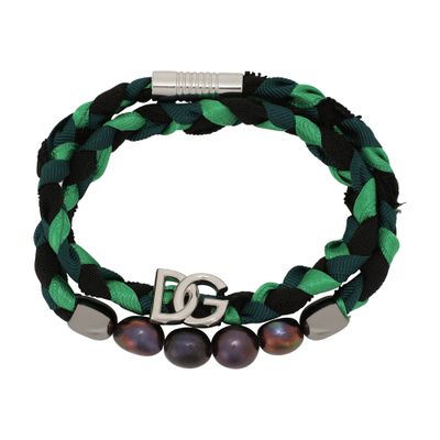 Dolce & Gabbana Banano Logo-plaque Bracelet In Multicolor