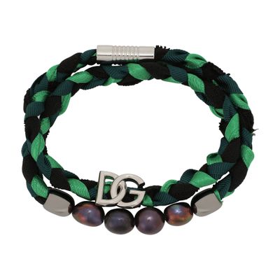 Shop Dolce & Gabbana Banano Interwoven Bracelet In Multicolor