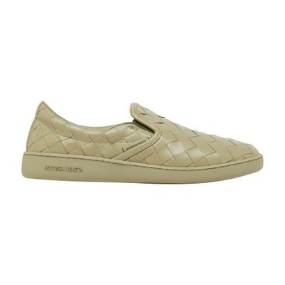 Bottega Veneta Sawyer Intrecciato Leather Slip-on Sneakers In Green