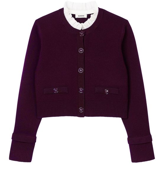 ❤️24秋新作 ♡ Sandro 黒ニットカーディガン えげつない 新品♡ 541 