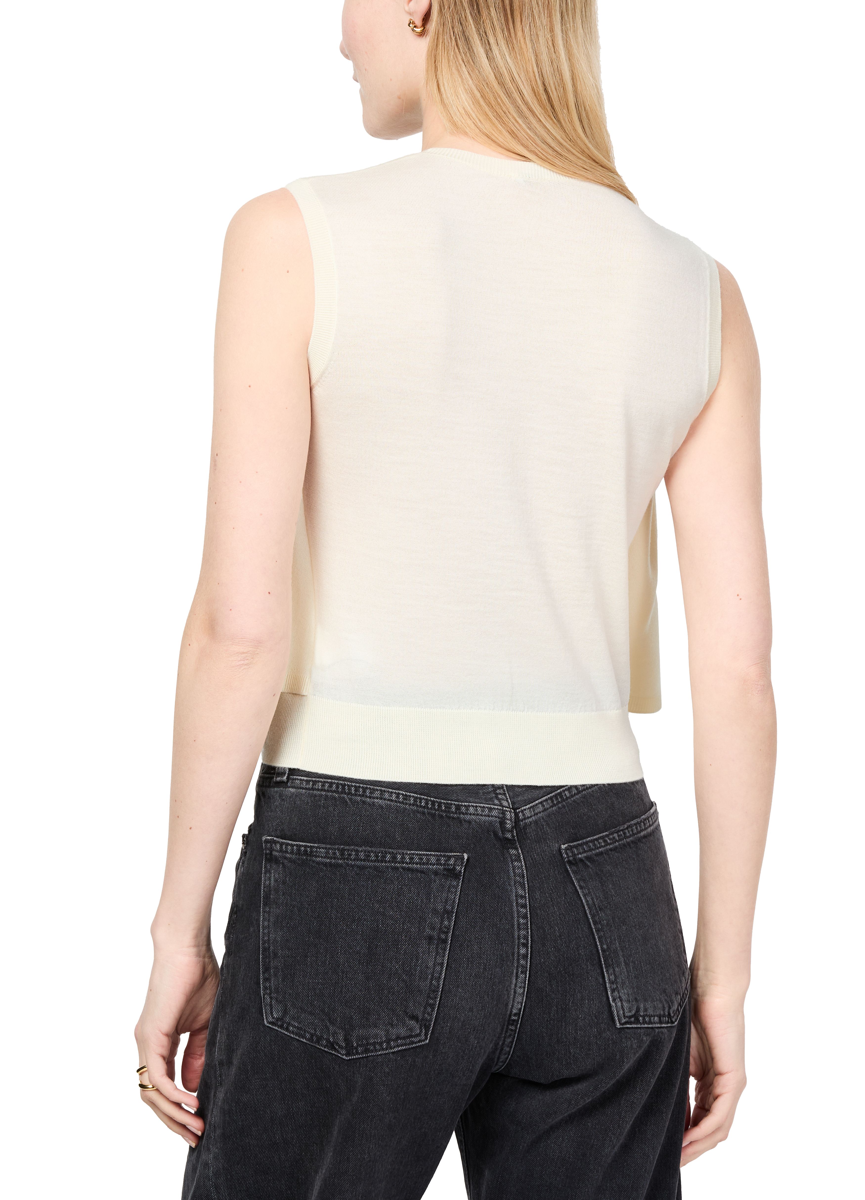 Sleeveless knit sweater thumbnail 5