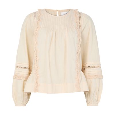 Skall Studio Leaf Long-sleeved Blouse In Neutral