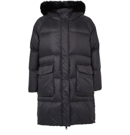 YVES SALOMON Puffer jacket with a fox fur hood