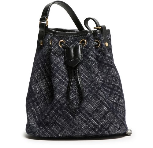 BURBERRY Check mini bucket bag