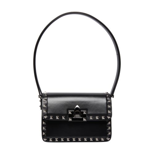 Valentino Garavani Rockstud Shoulder Bag In Nero