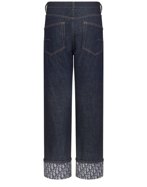 DIOR Boyfriend Jeans in cotton denim with Dior Oblique interior