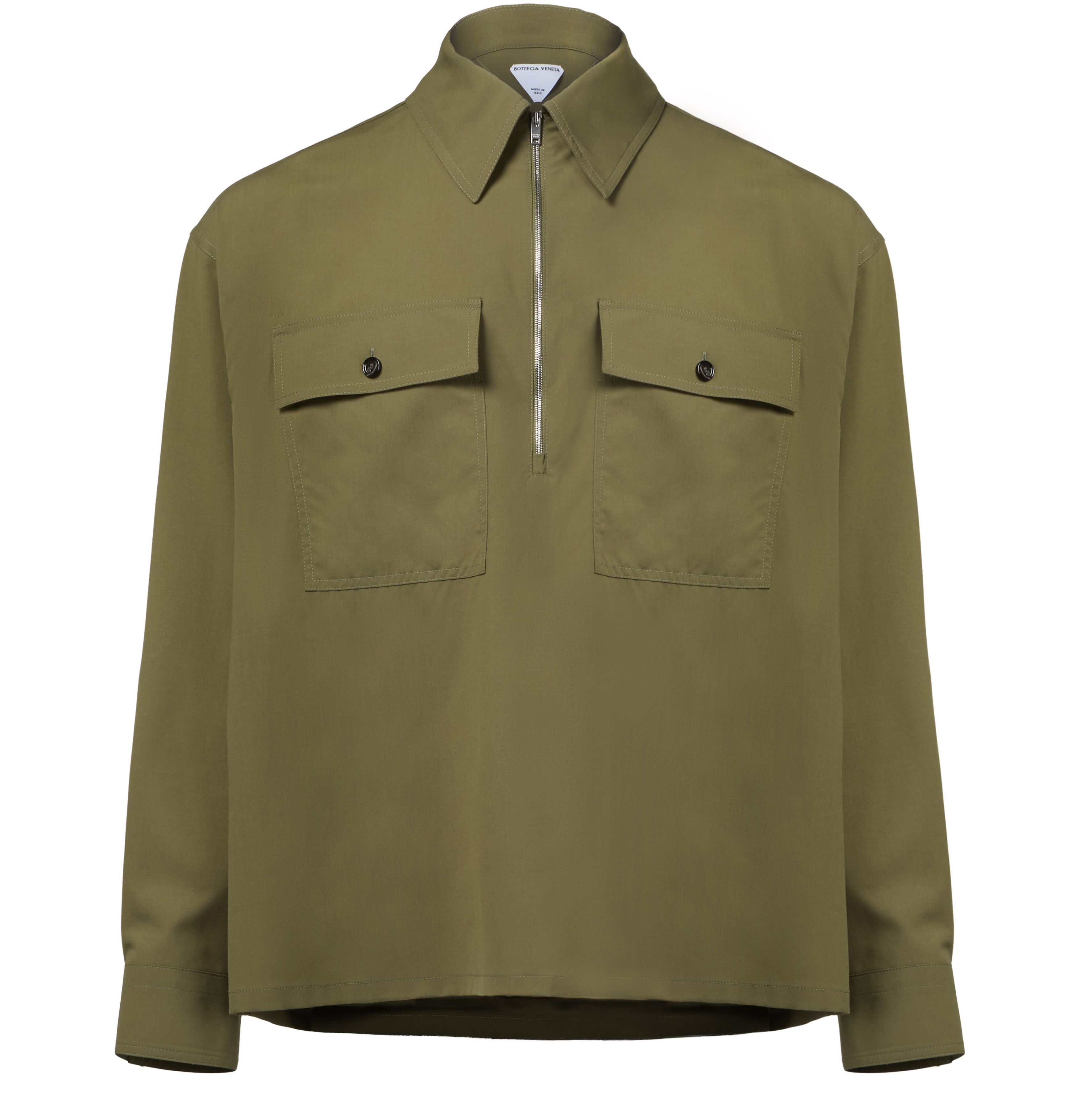 Lightweight cotton serge overshirt
