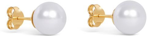CELINE Les perles Celine earrings in resin pearls and brass with gold finish