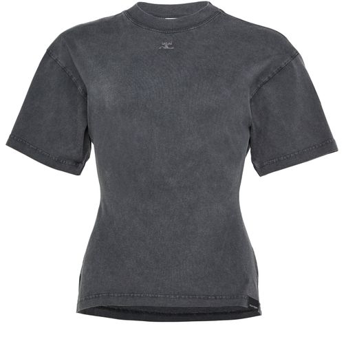 COURREGES Belted stonewashed t-shirt