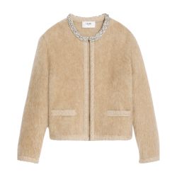 ブラッシュドモヘアエンブロイダリーカーディガン 22AW CELINE