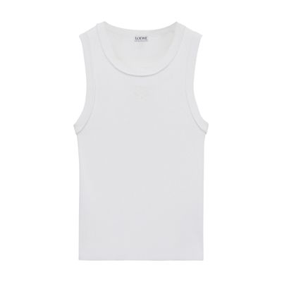 Loewe Anagram Tank Top In Stretch Viscose In White