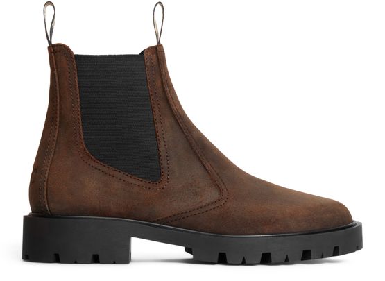 Margaret chelsea boot in waxed suede calfskin - CELINE