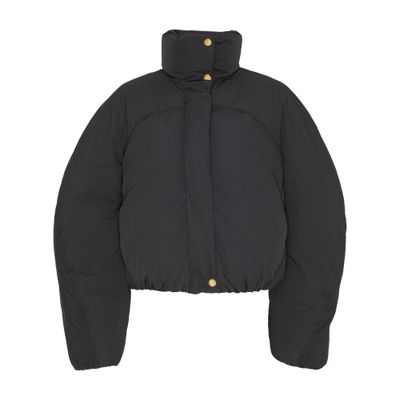 Shop Jacquemus Caraco Short Puffer Jacket In Black