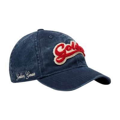 Golden Goose Baseball Cap With Journey Logo In Blue