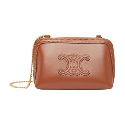 Women s Clutch on chain leather Triomphe CELINE 24S