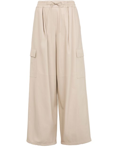 YVES SALOMON Gerade Hose aus Lammnappa-Leder