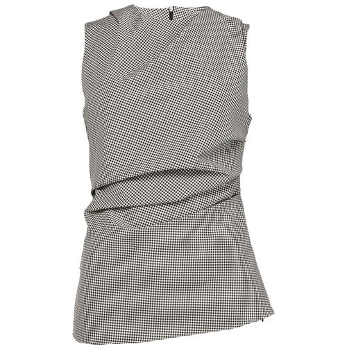 ROHE Check top with cowl neck