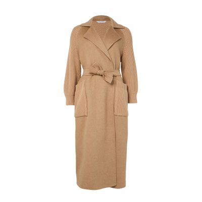 Max Mara Berard Long Coat In Brown